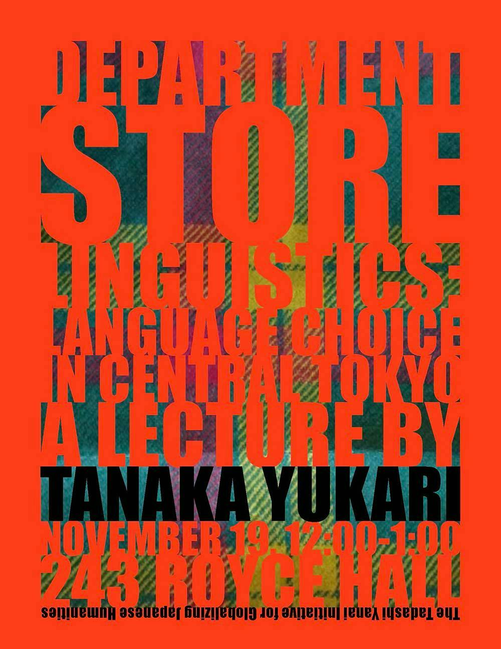 Department Store Linguistics: Language Choice in Central Tokyo 